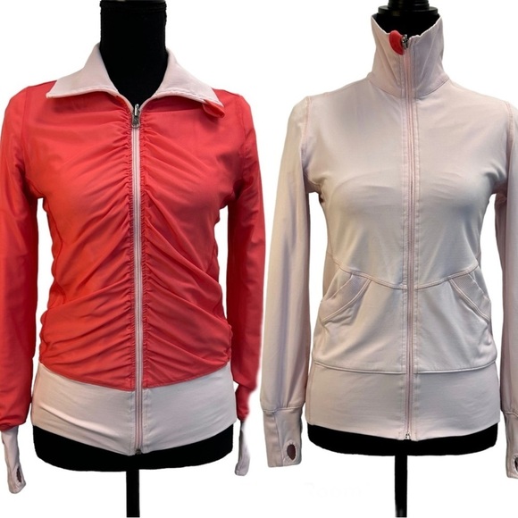 LULULEMON light pink coral pink reversible jacket Sz 4 - Picture 1 of 9